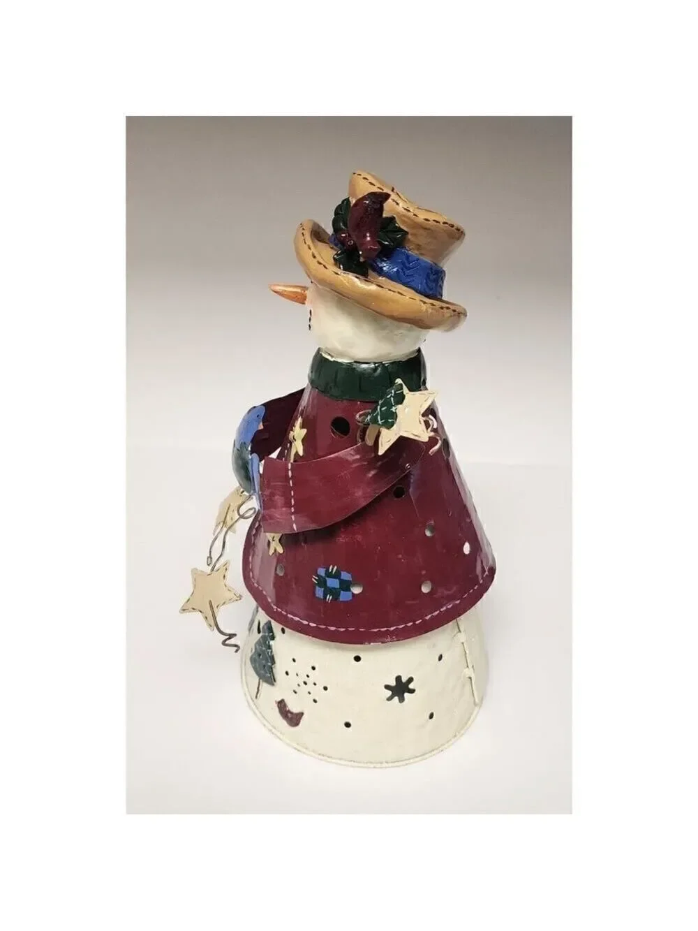 Metal Tealight Tall Snowman/ Variations Ceramic Tea Light Candle Holder